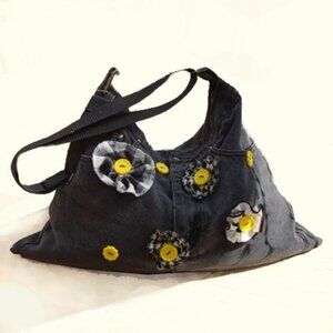 Upcycled jeans bag, oversized bag